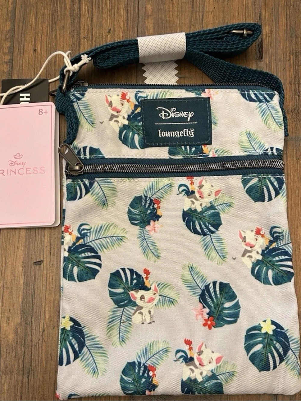 NWT LOUNGEFLY PUA AND HEIHEI FROM MOANA PASSPORT CROSSBODY BAG